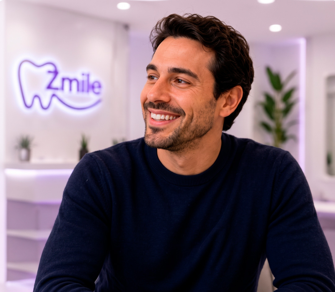 Paciente sonriendo en Zmile